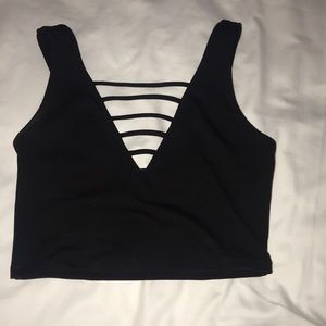 Black crop top